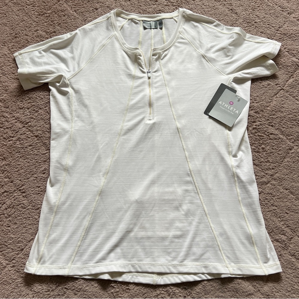 NWT Athleta Pacifica UPF Tee Sporty Athleisure Workout Running Gym Yoga Size XL‎